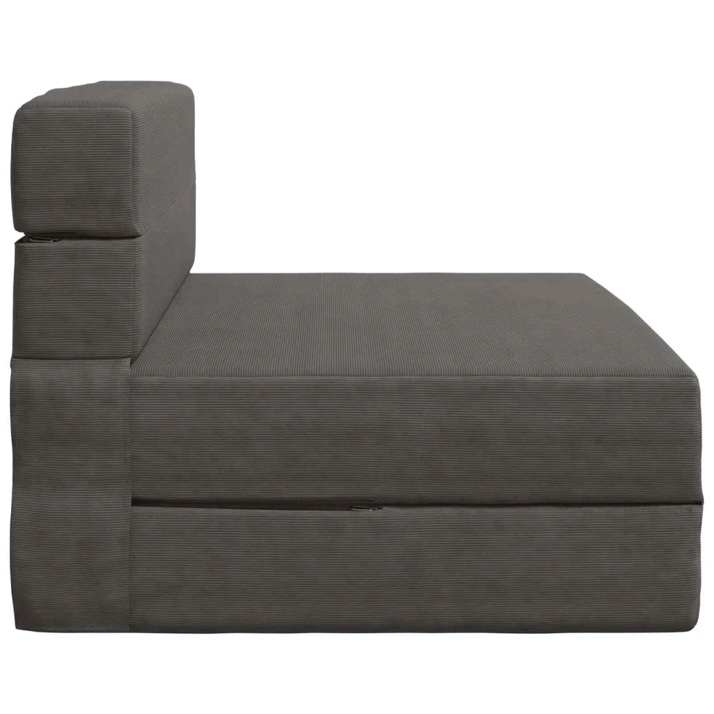 Divano Letto Pieghevole Grigio Scuro 70 x 80 x 60 cm Tessuto 900098