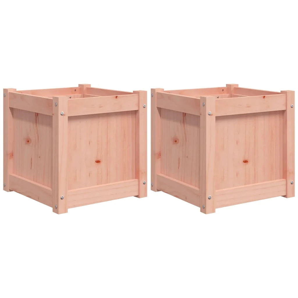 Vassoio per fioriera aiuola rialzata piante fiori giardino terrazze set di 2 legno massello douglas marrone 02_0039053