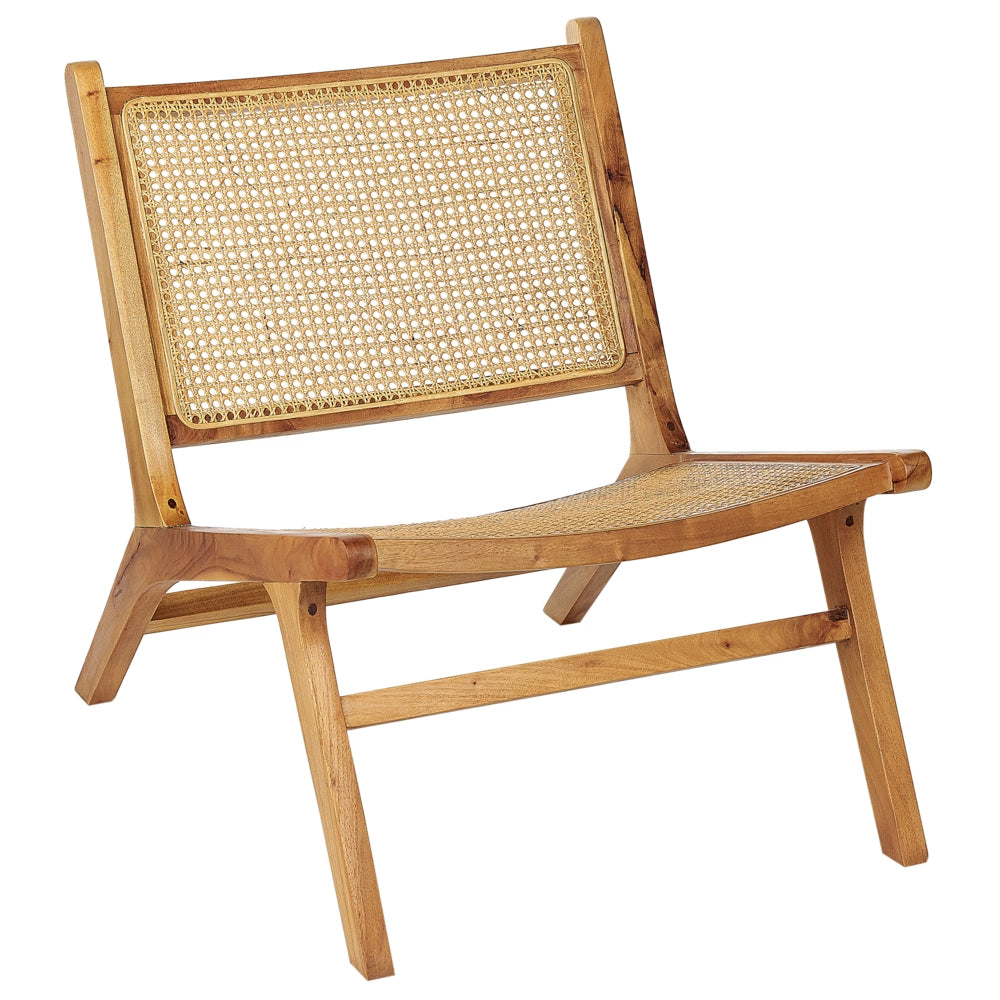 Sedia In legno chiaro e intreccio in rattan sala da pranzo soggiorno