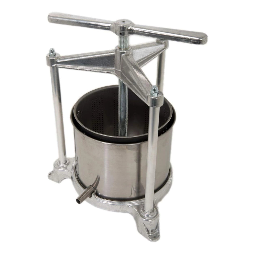Torchietto premitutto in Alluminio 1,5L Torchio Manuale per Vino, Uva e Frutta | Pressa Manuale Compatta, Resistente e Facile da Utilizzare