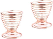 Accessori da cucina - 2 pezzi - Stantuffo a spirale in metallo per uova - Ciotole per uova - Contenitore per uova cotte - Posizionamento verticale - Accessori da cucina