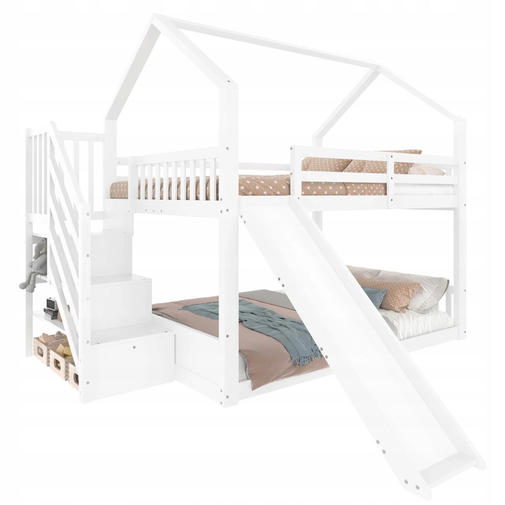 Letto a castello 140x200 bianco - Xylo - Senza materasso