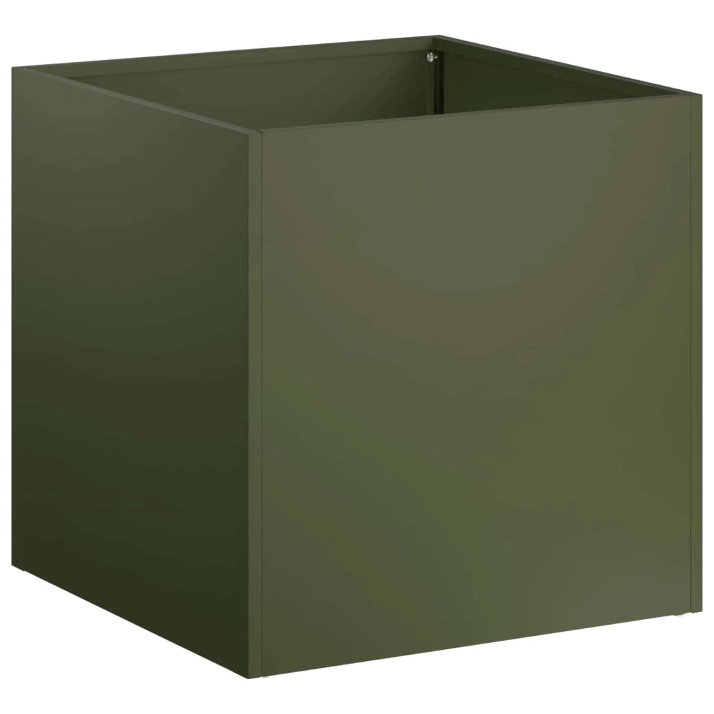 Vaso da giardino 2 pz Verde Oliva 20 x 20 x 20 cm 8004931