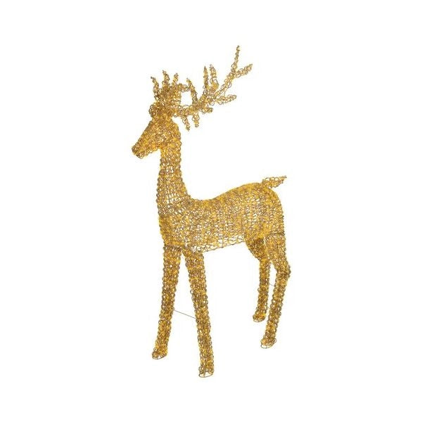 Decorazione luminosa natale amicasa 9493973 renna gold