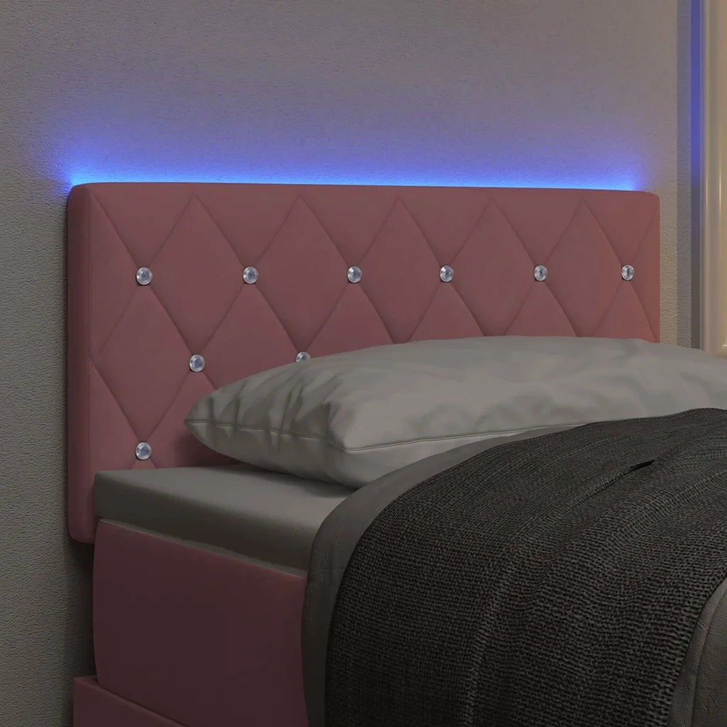 Testiera LED con strisce LED con testiera Rosa 80 cm Velluto 3338046