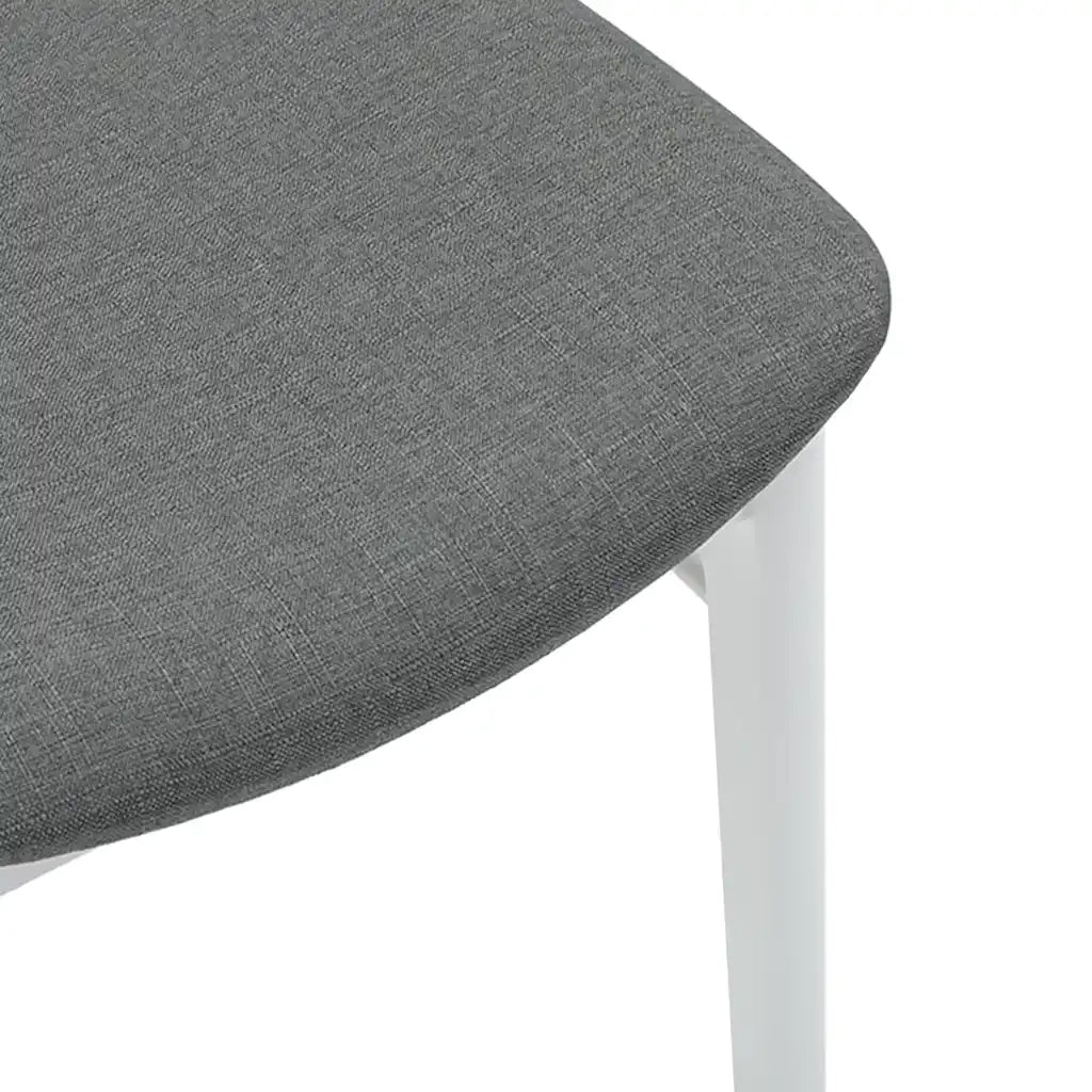Sedie da Pranzo con Cuscini 2 pz Bianco Legno Massello di Hevea