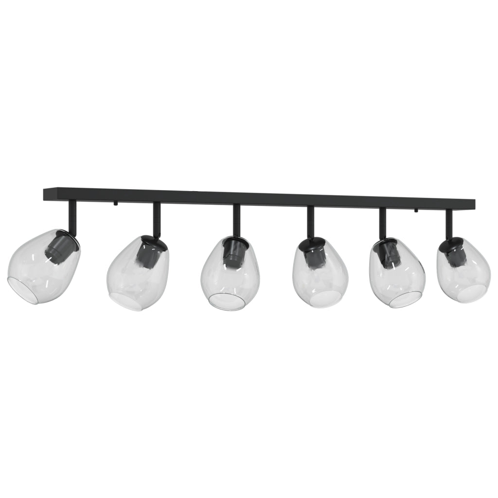 Lampade a soffitto con paralume in vetro regolabile in antracite E27
