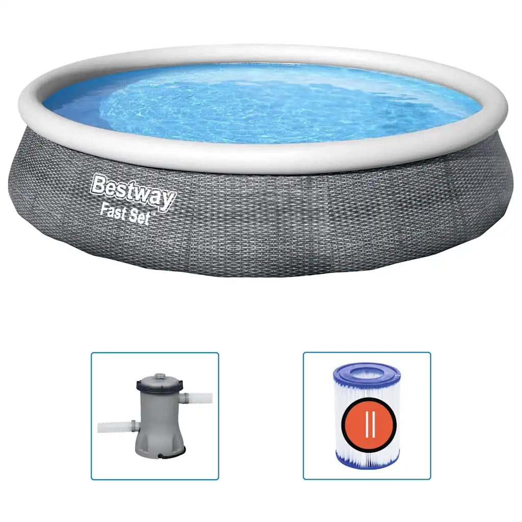 Bestway Set Piscina Gonfiabile Fast con Pompa 396x84 cm 92845