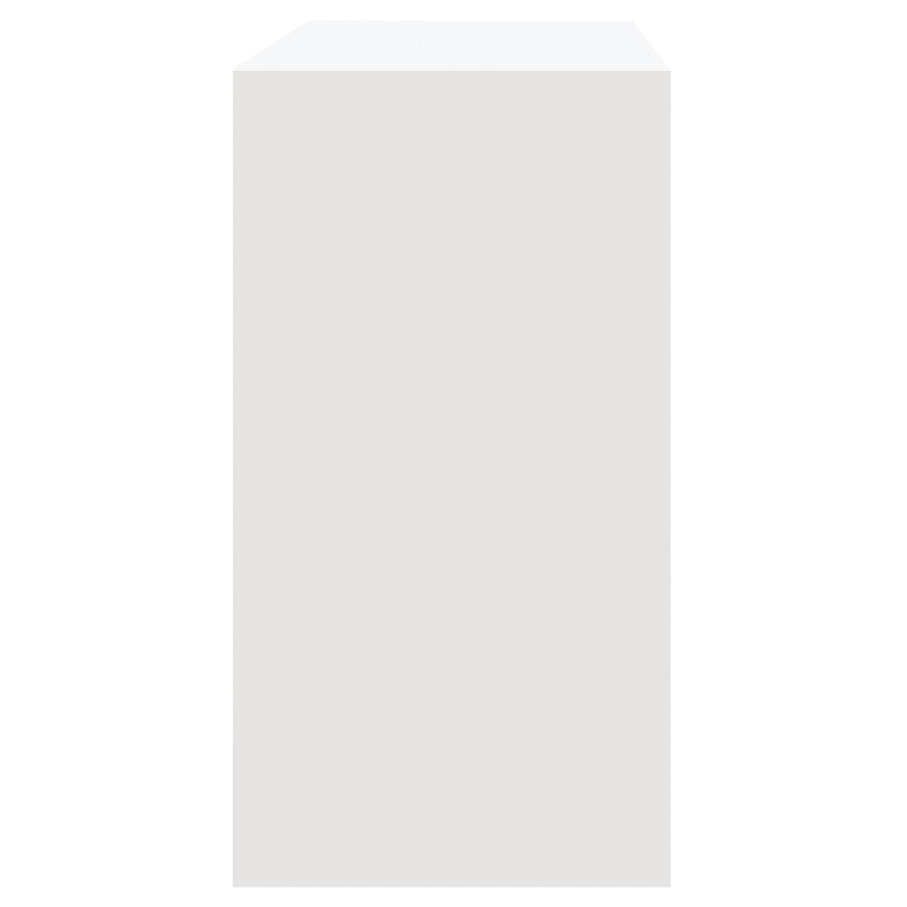 Tavolo Consolle Bianco 89x41x76,5 cm in Acciaio 809566