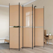 Pannello Separatore a 5 Pannelli Beige 250 x 220 cm Tessuto