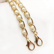 Accessori per borse a tracolla, catena metallica per spalla, catena di ricambio, cinturino per spalla, cinturino per borsa, accessori per catena per borse, cinturino, borsa a tracolla, oro, 110 cm