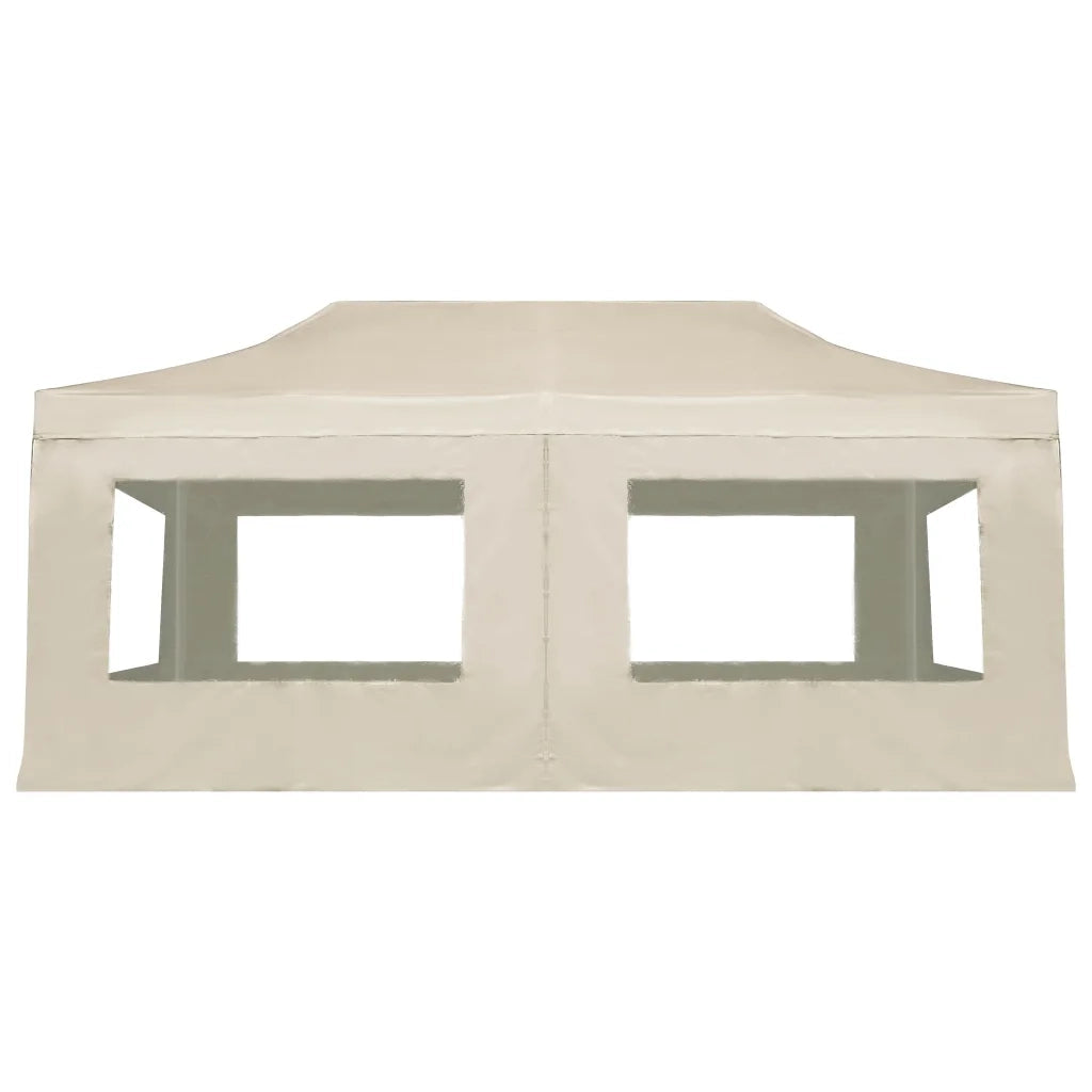 Gazebo Professionale Pieghevole Alluminio con Pareti 6x3m Crema 45506