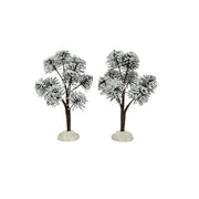Alberelli verdi innevati 13 cm 2 Pz
