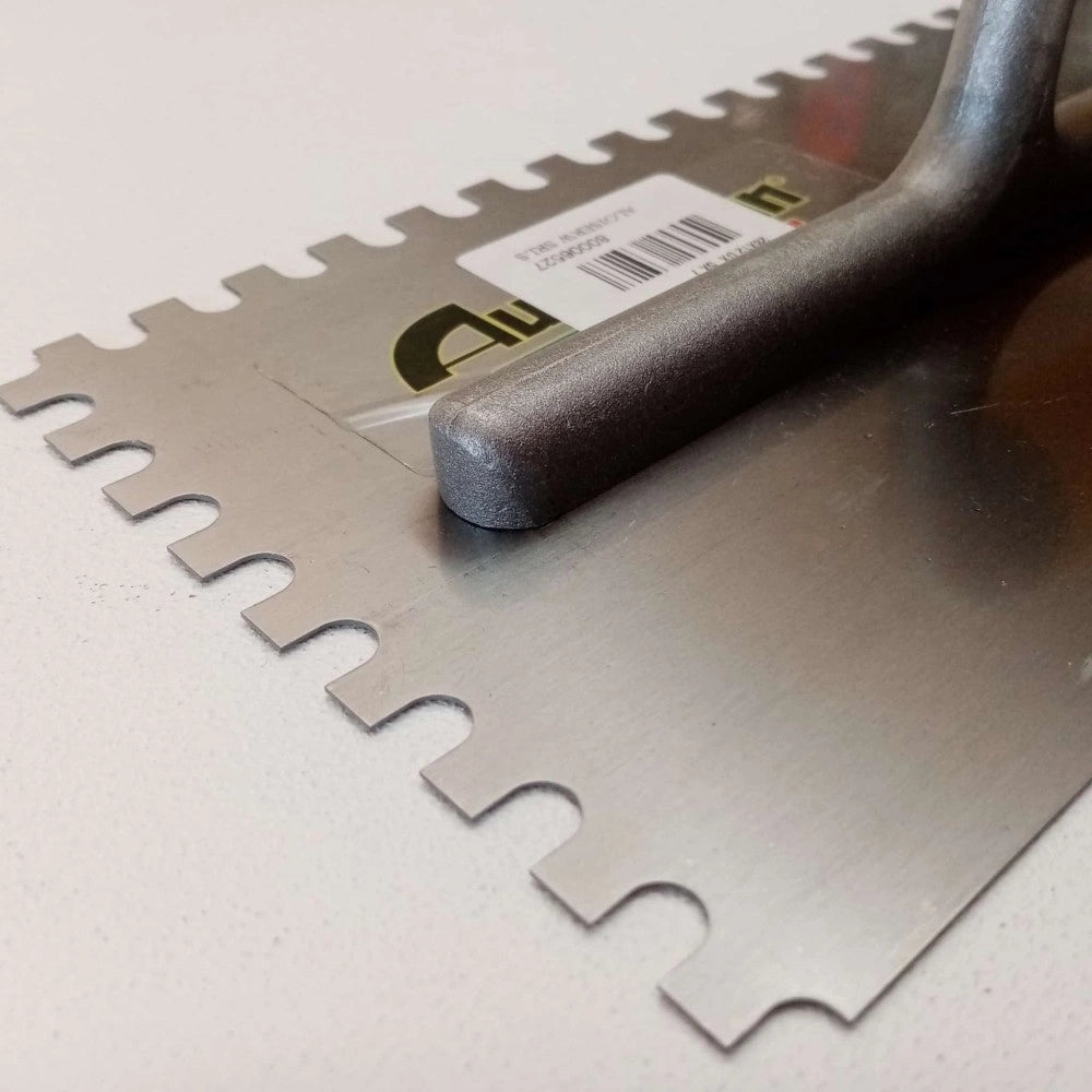 Australian 28x12cm dente 5x7mm destro frattone frattazzo dentato in ferro per colla