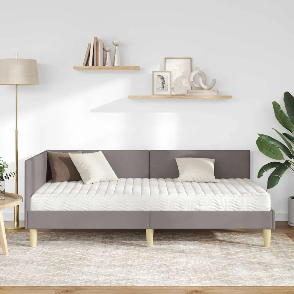 Struttura Letto Angolare con Materasso 2 pz-Giroletto con materasso Talpa Tessuto 479292