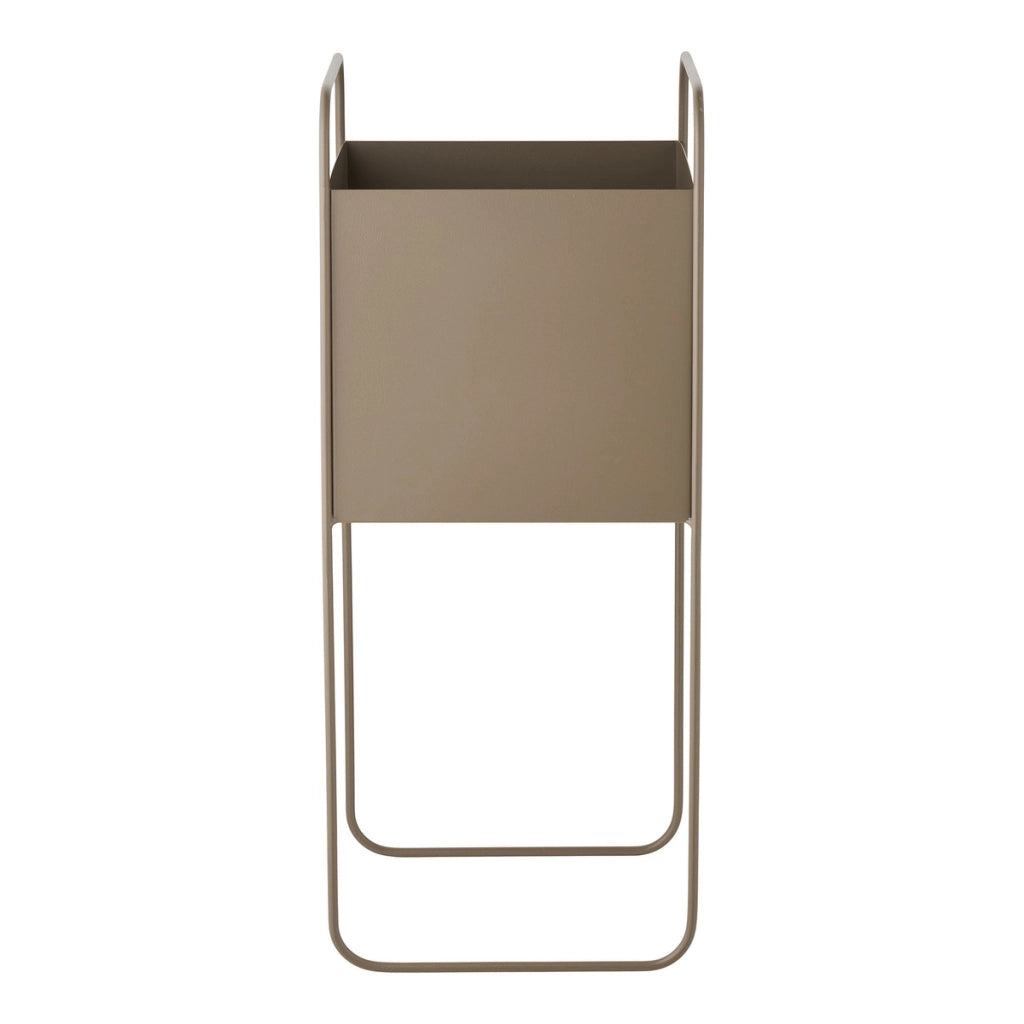 Vaso per Piante HN17, Marrone, Metallo, 22,5x22,5x54 cm