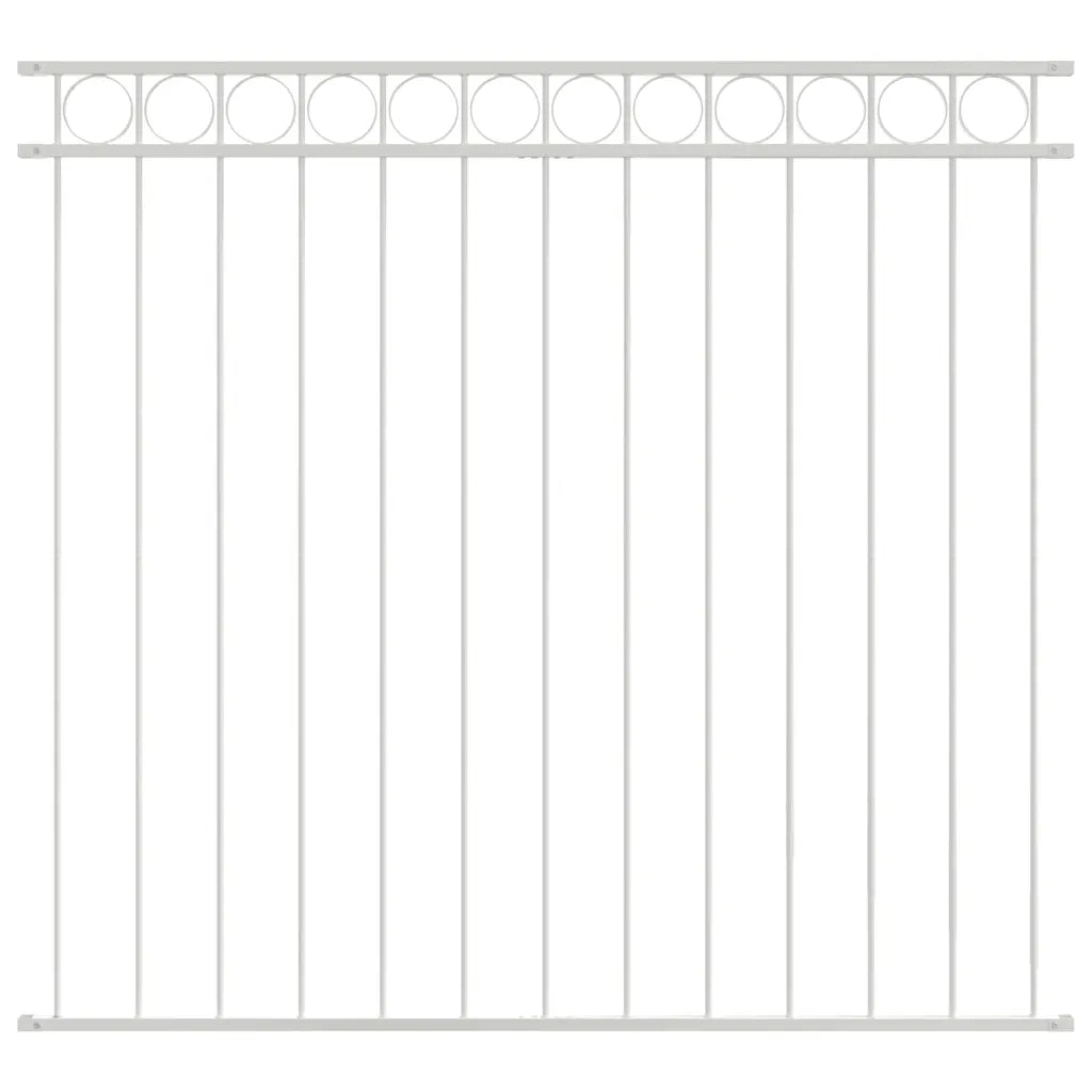 Elemento Recinzione ASSEN Bianco 170 x 150 cm Acciaio 42003929