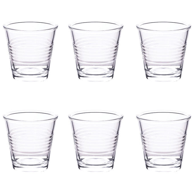 Villa d'Este Home 5913495 Glace Party Set 6 Bicchieri da Liquore in Vetro 90 ml colore Trasparente