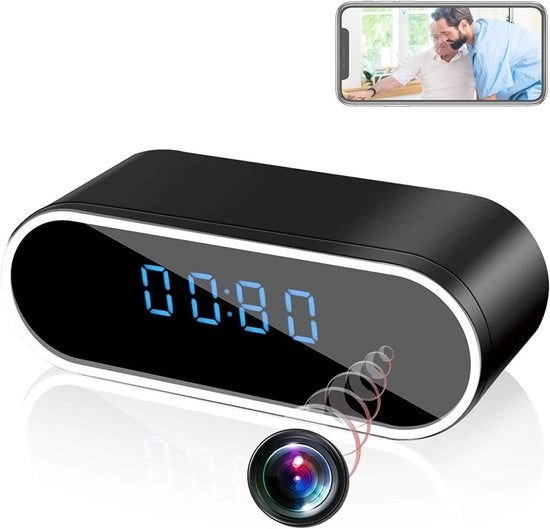 Wekker 4K Spionagecamera Mini DV - 1080P HD WiFi con visore notturno