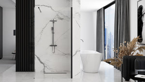 Parete Doccia Rea Aero Intimo Black Mat 120