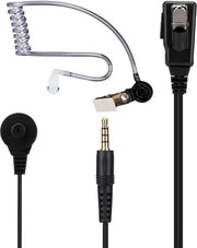 Walkie Talkie Orecchie con Tubo Transparente - 35 Mm Cuffie - Adatto per 1s Chiave PTT - Trasmissione Segnale Stabile