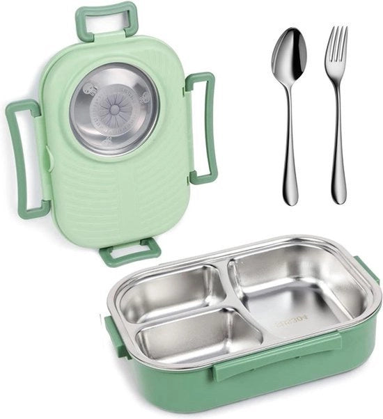 Bento box per adulti e bambini - 1400 ml - contenitore per snack e pasti - impermeabile - cassetta per pane con contenitori - resistente al lavastoviglie - resistente al forno a microonde - contenitore per snack - bento box per picnic - lavoro - viaggio.