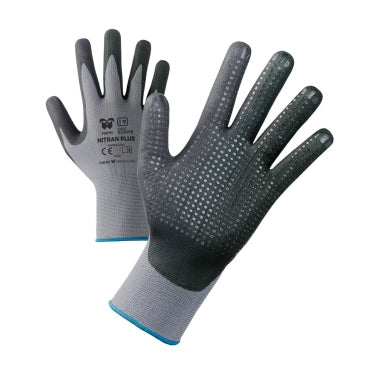 GUANTO PROFESSIONALE PUNTINATO 'NITRAL PLUS' NERI Tg. 9 - 12 paia- NERI