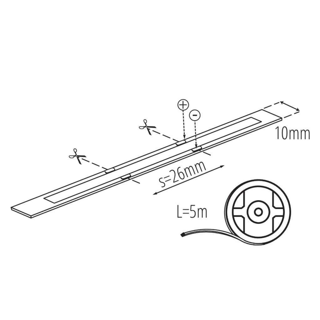 Striscia LED dimmerabile Kanlux LCOB 5m 14W/m CCT 12V IP65