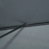 Ombrellone Rettangolare 2x3 m Pieghevole e Regolabile con Manovella, in Alluminio e Poliestere, Grigio Scuro