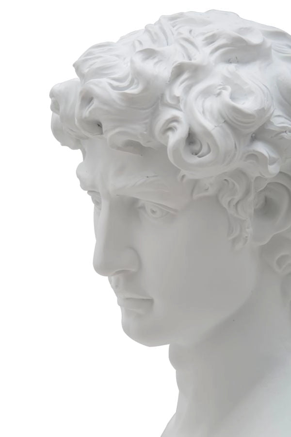 Scultura Roman 21,5x14,5x34 cm in Poliresina Bianco