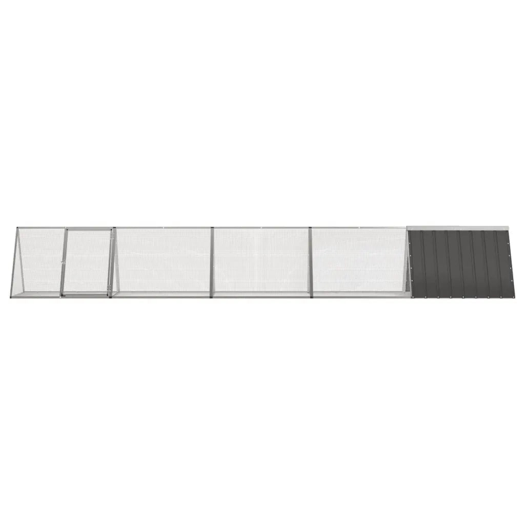 Gabbia per Conigli Antracite 504,5x80,5x71 cm Acciaio Zincato 3106448