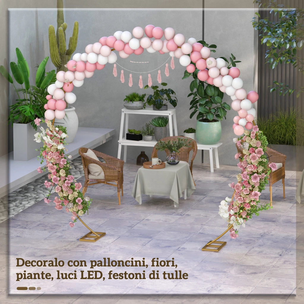 Arco da Giardino in Acciaio ¨C Zephmum ¨C Colore Oro