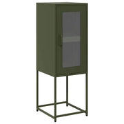 Credenza | Madia | Buffet da pranzo | Armadio da pranzo Verde Oliva 36x39x107 cm in Acciaio Laminato a Freddo