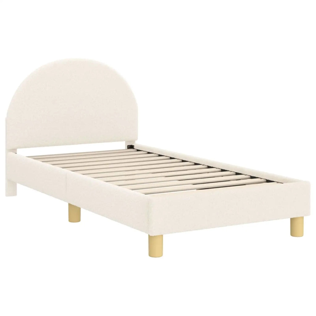 Struttura letto bambini con testata Crema 80 x 160 cm