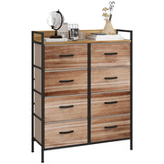 Cassettiera 8 tiroir con mensole e struttura in acciaio ¨C zephmum ¨C 79x29x101 cm