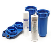 Naturewater Filtro dell'acqua a 2 livelli NW-BR10B2, con cartucce filtranti da 254 mm, attacco tubo 20,67 mm