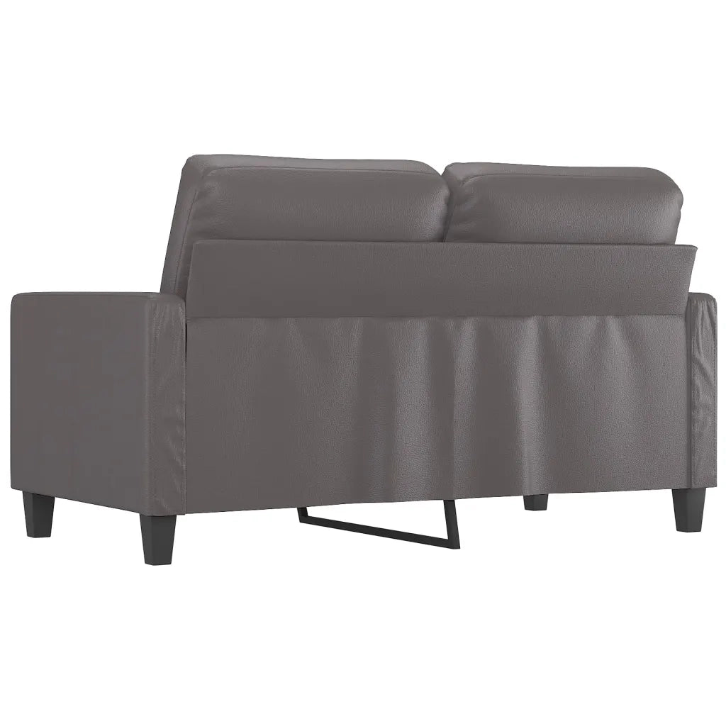 Divano a 2 Posti-Sofa 2 Posti Grigio 120 cm in Similpelle 403456