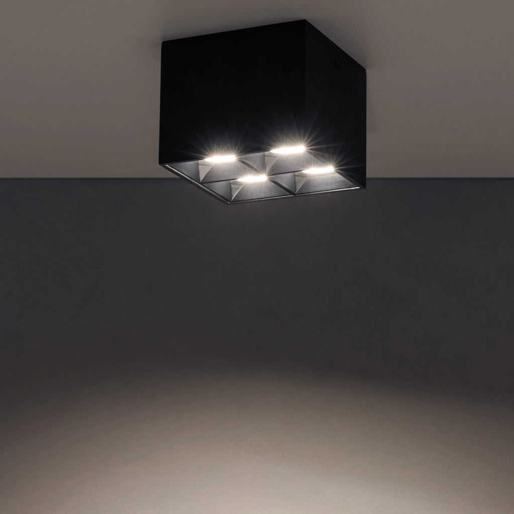 Faretto quadrato LED 16W nero 4000K Nowodvorski MIDI