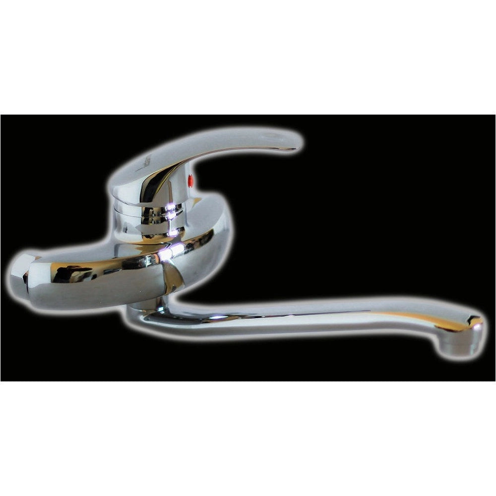 Trade Shop - Miscelatore Rubinetto Monocomando Per Bagno Gruppo Vasca Acciaio Cromato -