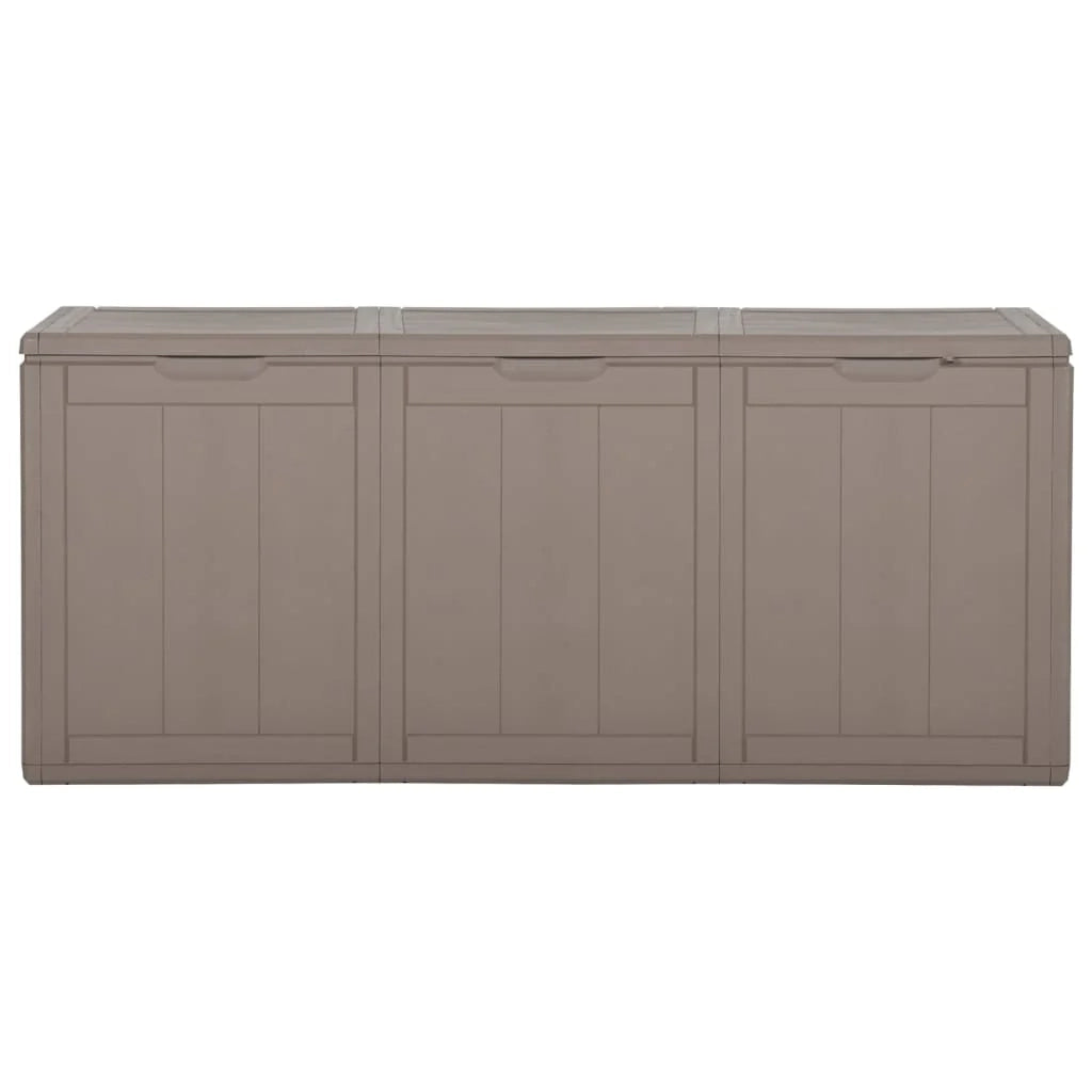 Baule da giardino in rattan PP marrone da 270 litri 02_0013023