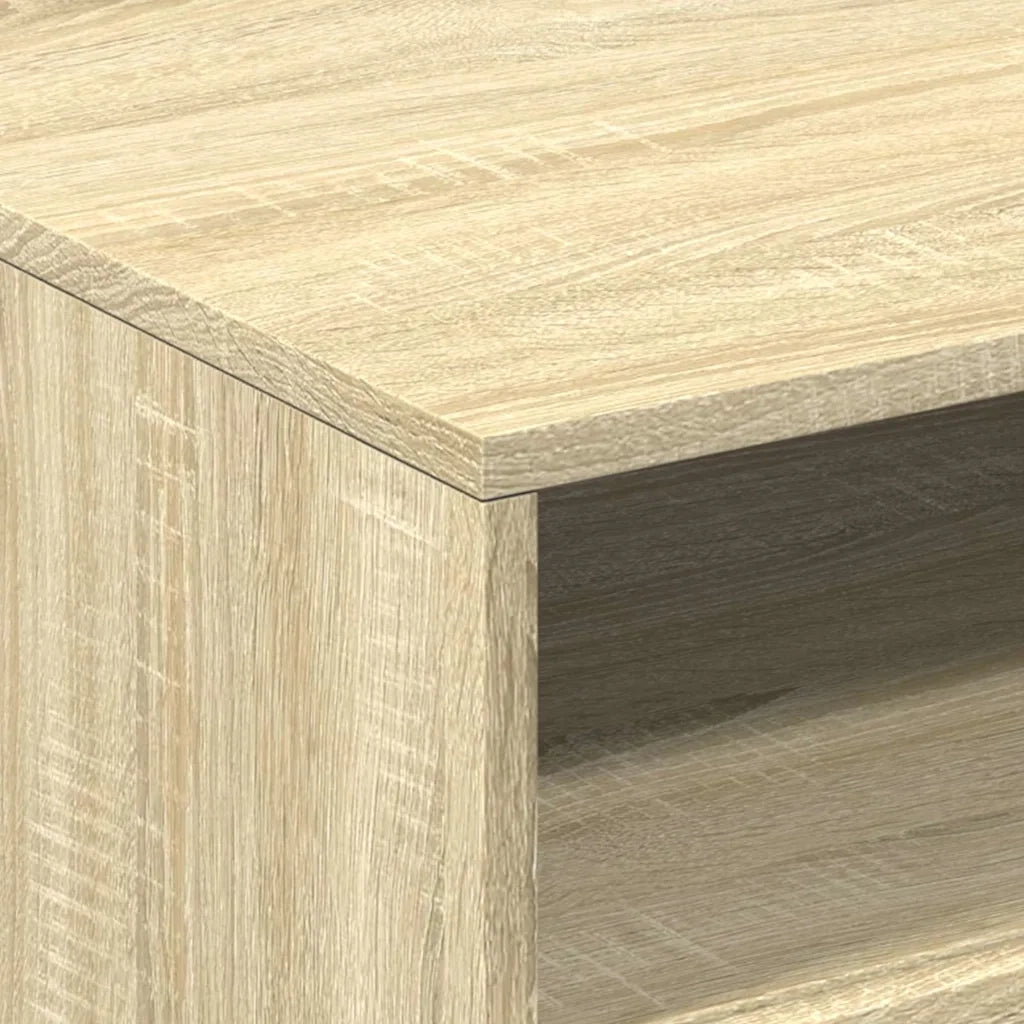 Tavolino da salotto | Tavolino da caff¨¨ | Tavolino da Soggiorno con Luci LED Rovere Sonoma 50x49x40 cm