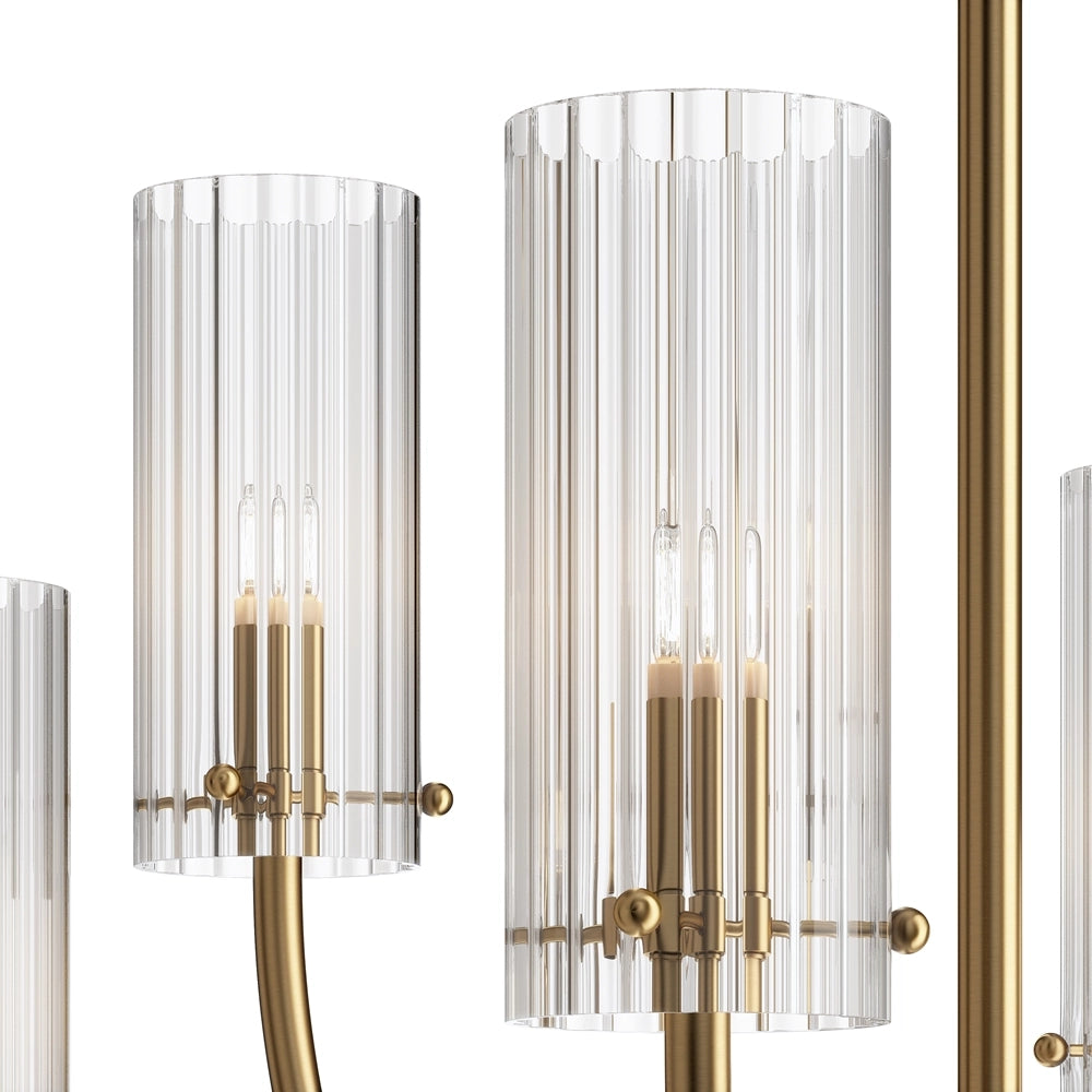 Lampadario Maytoni Arco ottone cristallo 6xG9 Ø61cm glamour