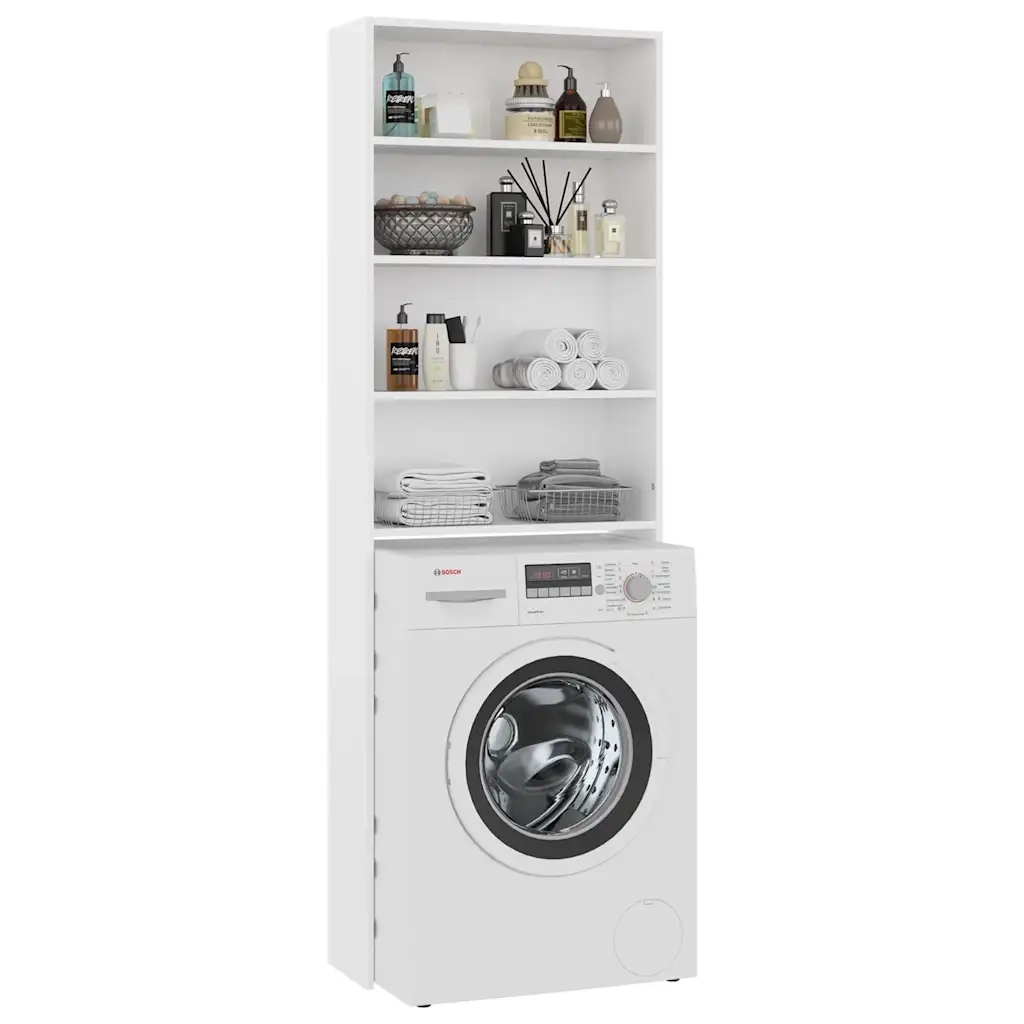 Mobile per Lavatrice Bianco 64x24x190 cm CFW1388716