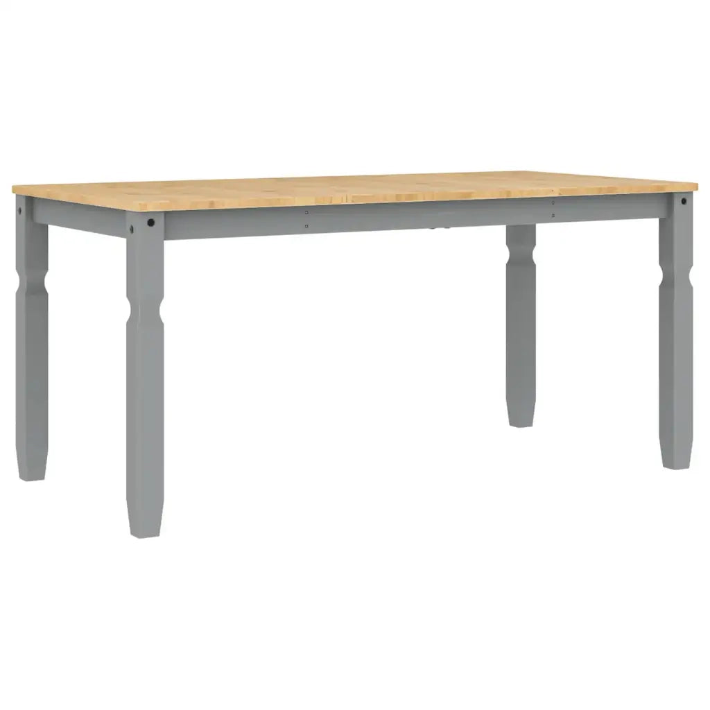 Set da Pranzo 3 pz Panama Grigio in Legno Massello di Pino