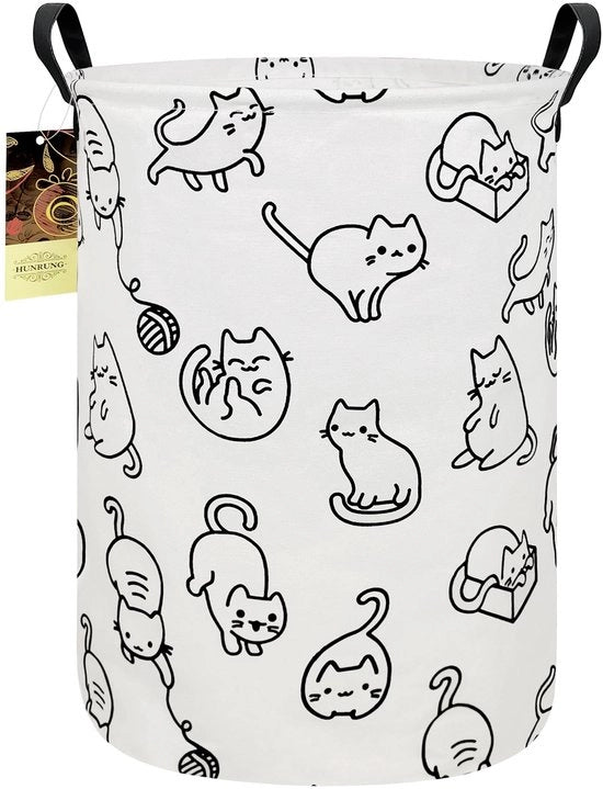 Cassa portaoggetti pieghevole con chiusura a coperchio - Grande capacità - Peso leggero - Maniglie robuste - Disegno a motivi animali