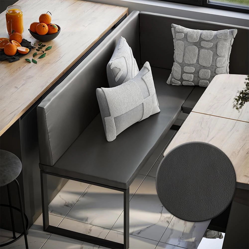 Vicco panca ad angolo Ravon, Nero, 150 x 150 cm