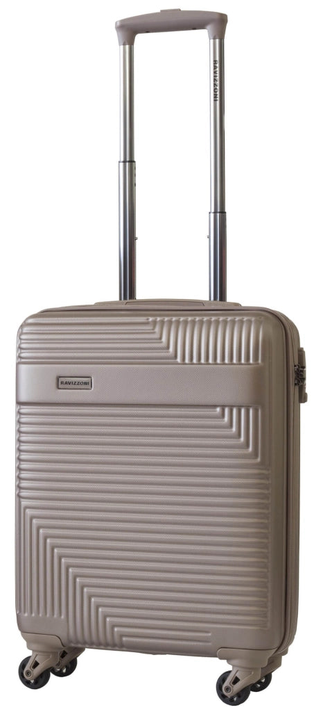Set 3 Valigie Trolley Rigide in ABS 4 Ruote TSA Ravizzoni Long Island Beige