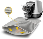 Matrice per gatto doppia strato, ecologica, amichevole con i rifiuti, 76x61 cm grigio