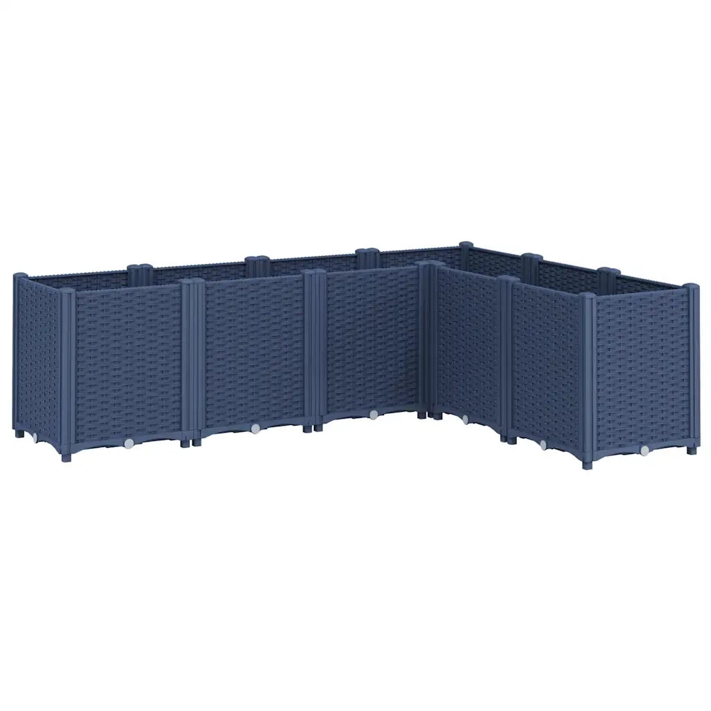 Fioriera da Giardino Grigio Blu 160x120x53 cm in PP 367861