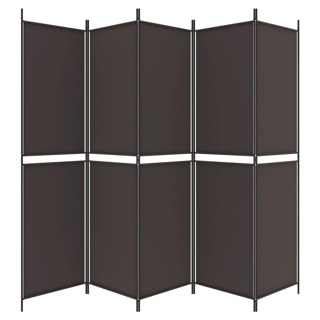 Divisorio a 6 Pannelli Marrone 300x220 cm in Tessuto 350255